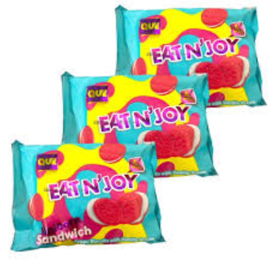QUE EAT N JOY VANILLA SANDWICH CREAM 4PK 224G